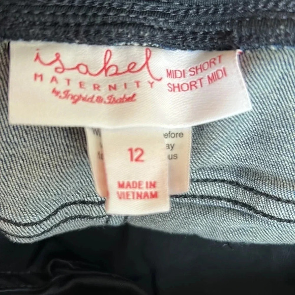 Isabel maternity blue denim shorts size 12 midi - Picture 6 of 7